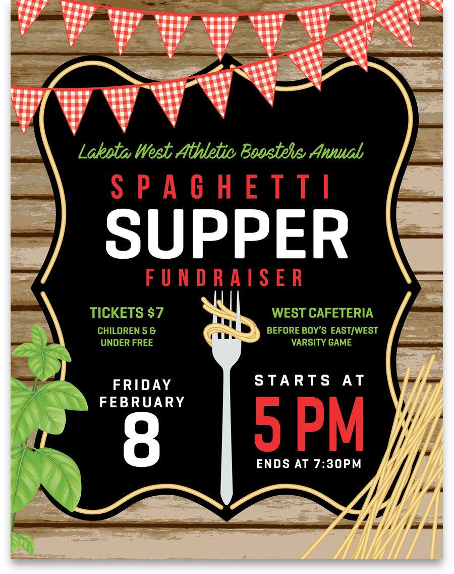 Spaghetti Supper Fundraiser Flyer